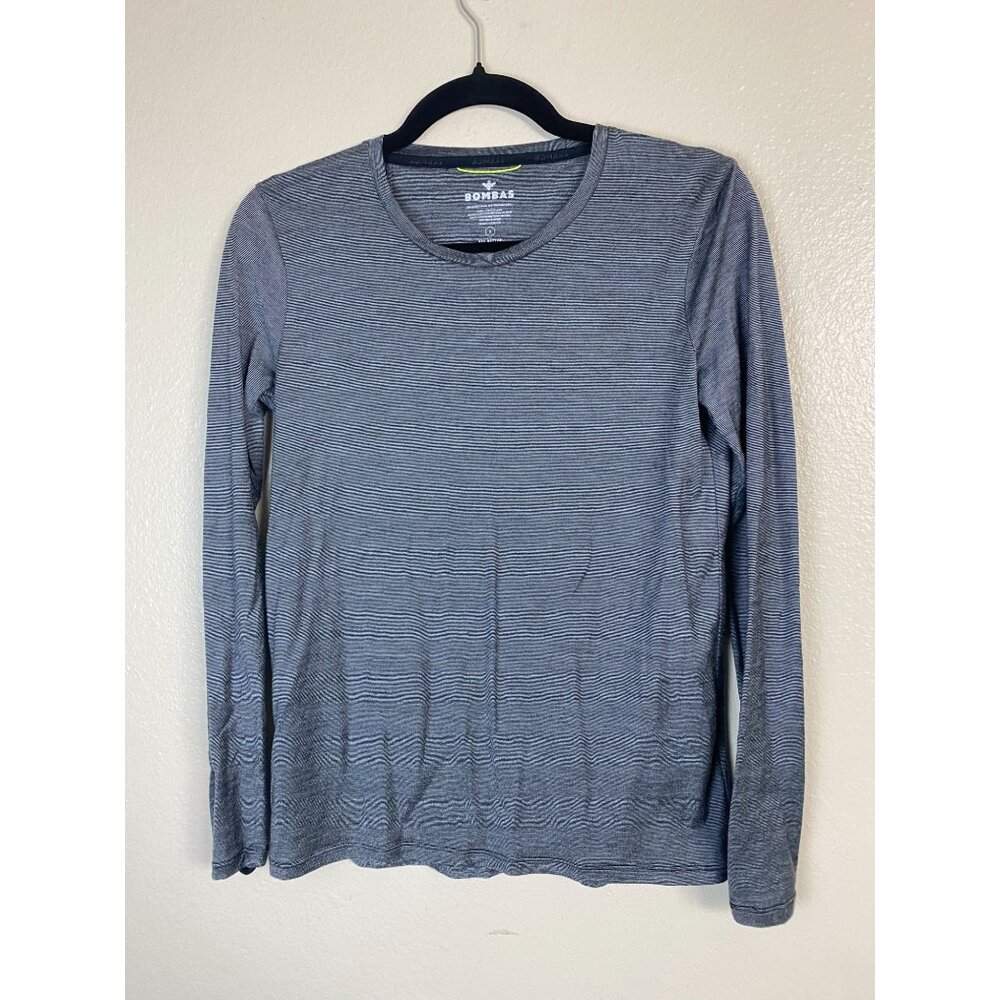 Bombas Womens Long Sleeve Merino Wool Top Size Small Gray Baselayer Lightweight - Picture 11 of 12